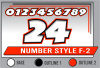 PRINTED NUMBER SET F-2